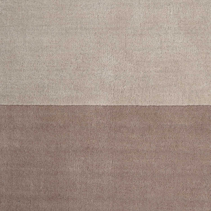 Wool Rug, cream brown colours, hand-made, thick pile rug, vacuum friendly.