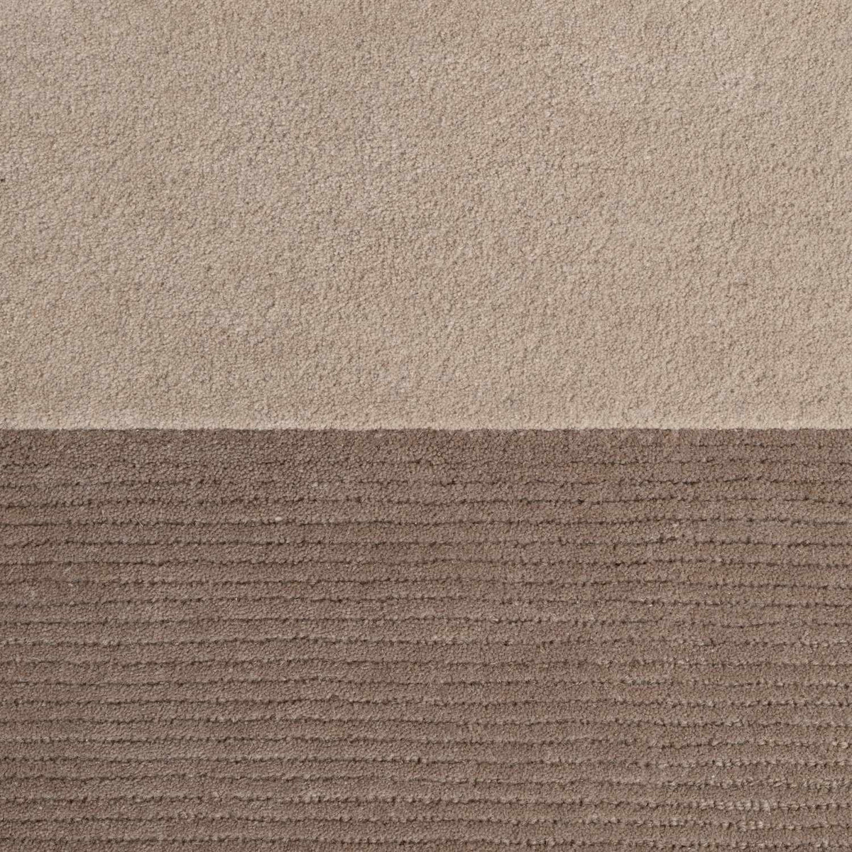 Wool rug, cream beige colours, striped design, cotton backing, hand-crafted, easy care.