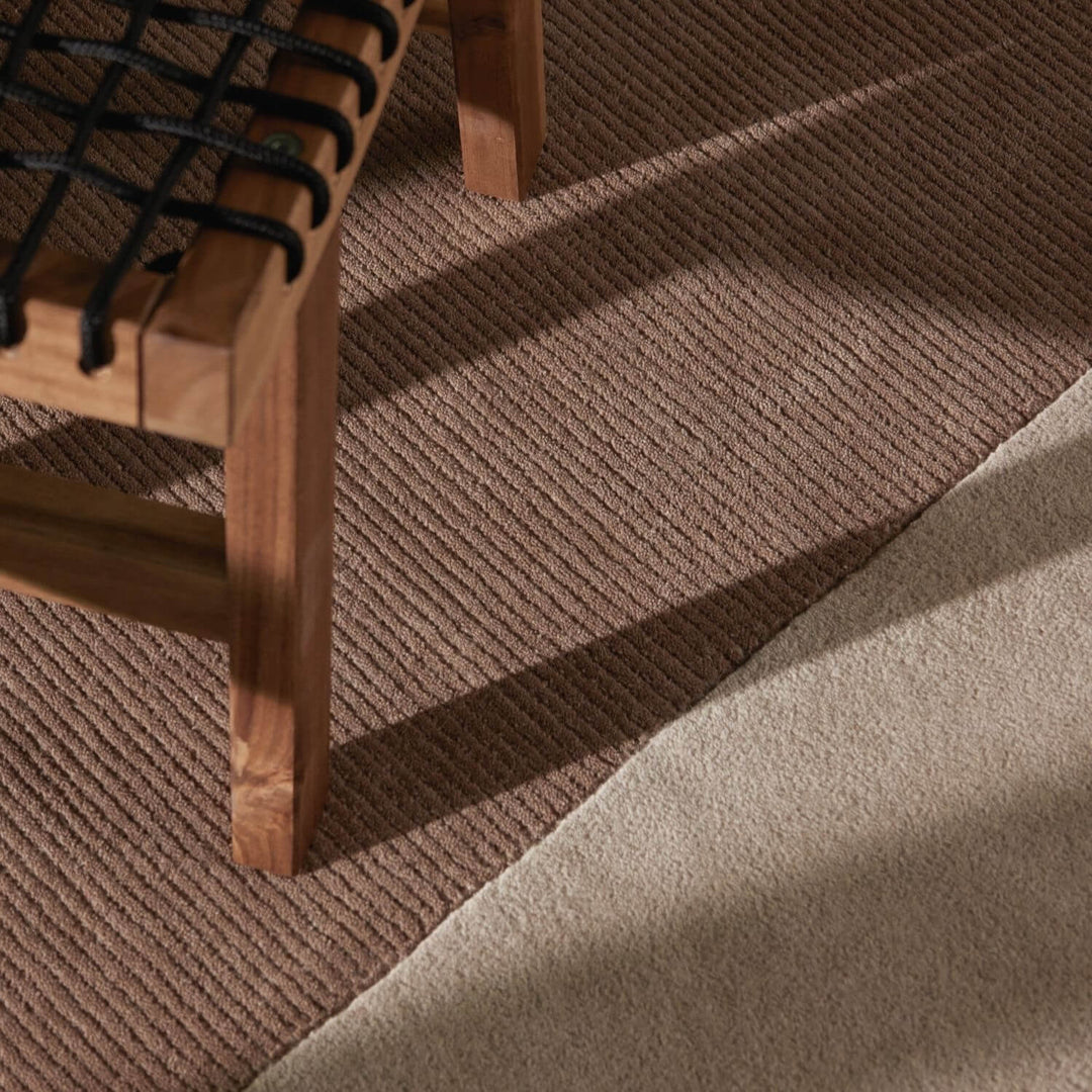 Villeroy &amp; Boch 1888 Wool Rug, cream-brown colours, striped design, easy to clean, pure wool, for everyday living.