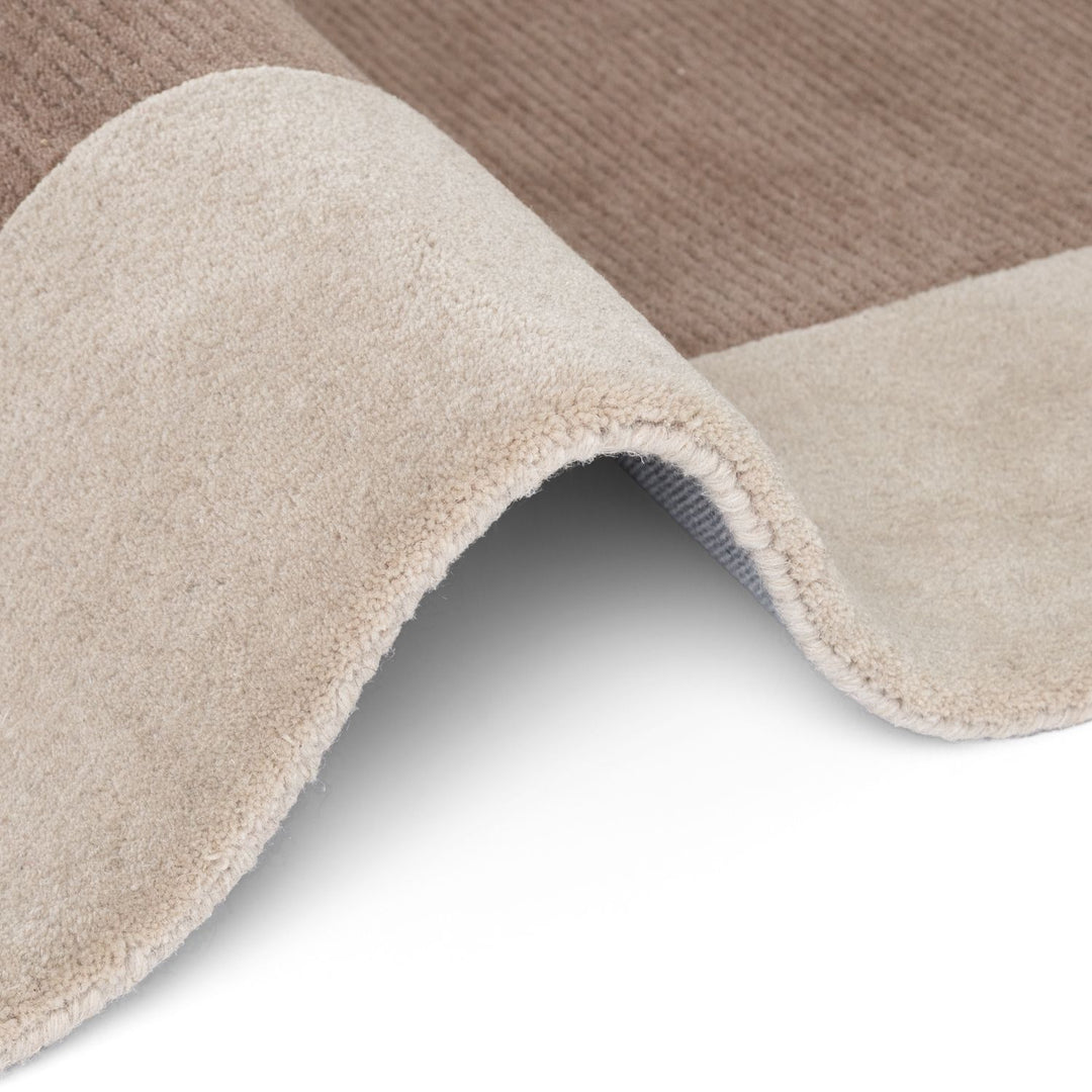 Villeroy &amp; Boch 1888 Wool Rug, cream-brown colours, striped design, easy to clean, pure wool, for everyday living.