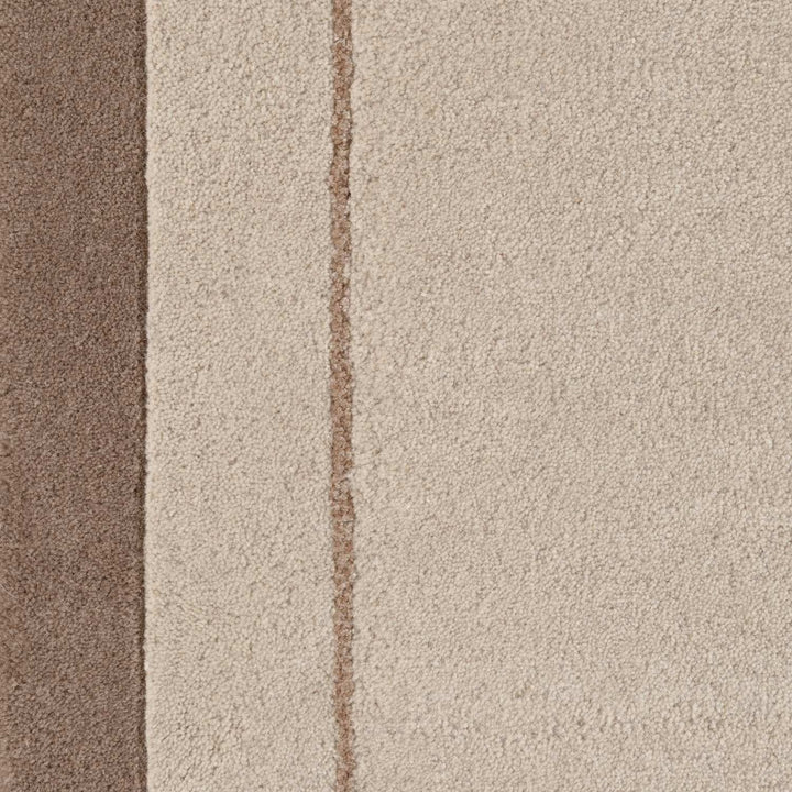 Villeroy &amp; Boch 1888 Wool Rug, cream brown colour, bordered design, hand-made, easy care.