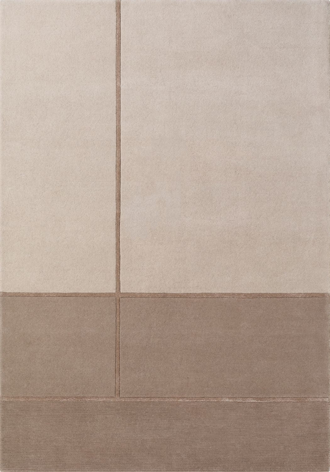 Pure wool rug, cream beige colours, cotton backing, cosy warmth, hand-crafted.