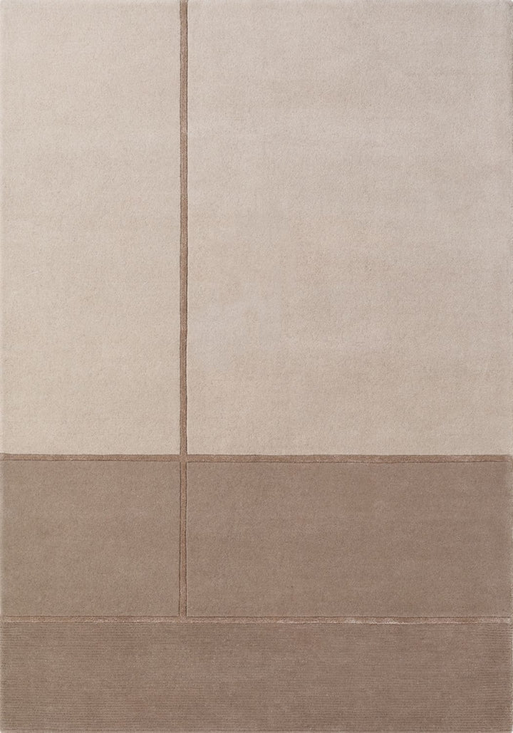 Pure wool rug, cream beige colours, cotton backing, cosy warmth, hand-crafted.