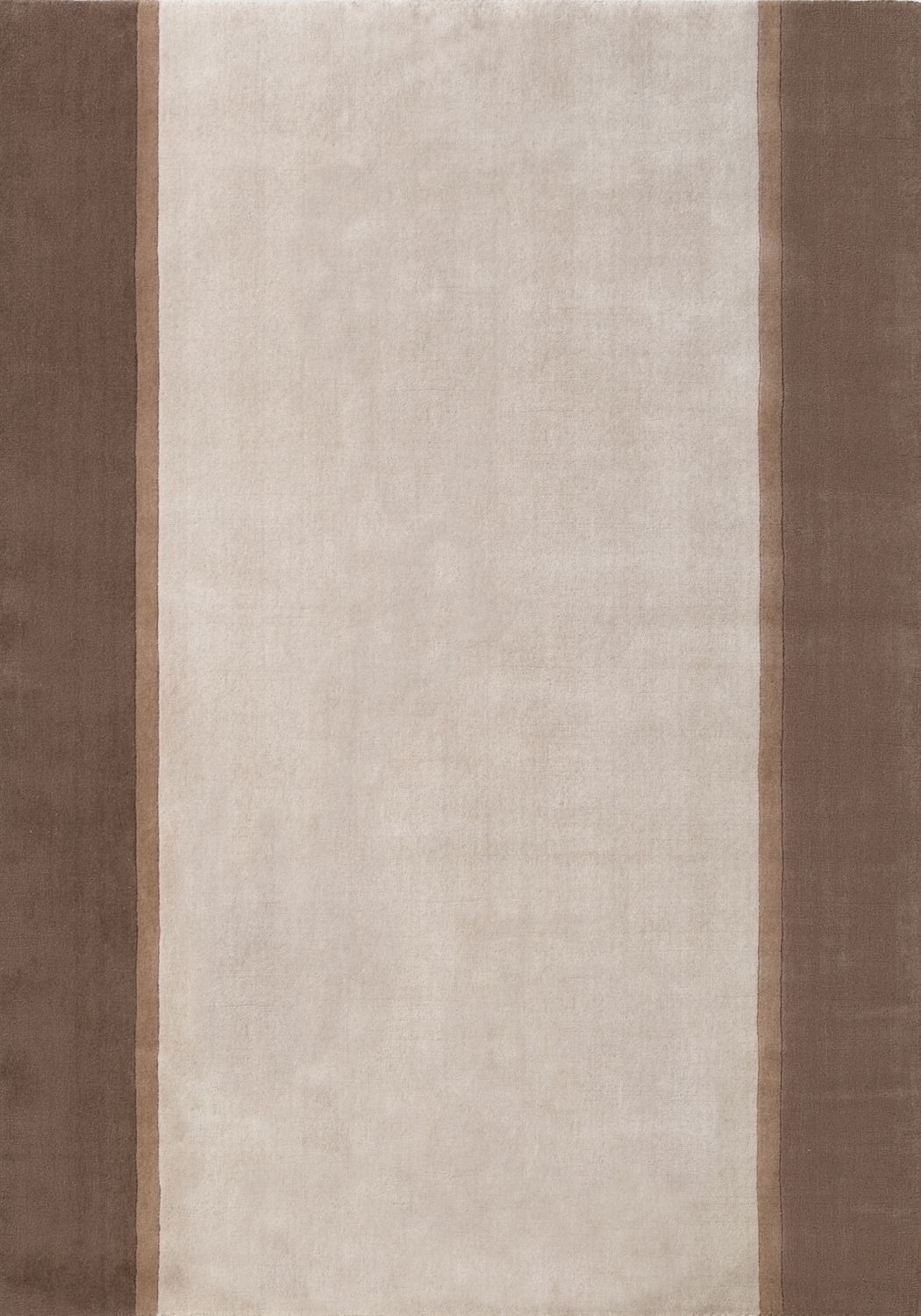Pure Wool Rug, cream brown colours, cotton backing, everyday simple care, hand-made rug.