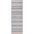Striped rug with blue and beige stripes on a white background