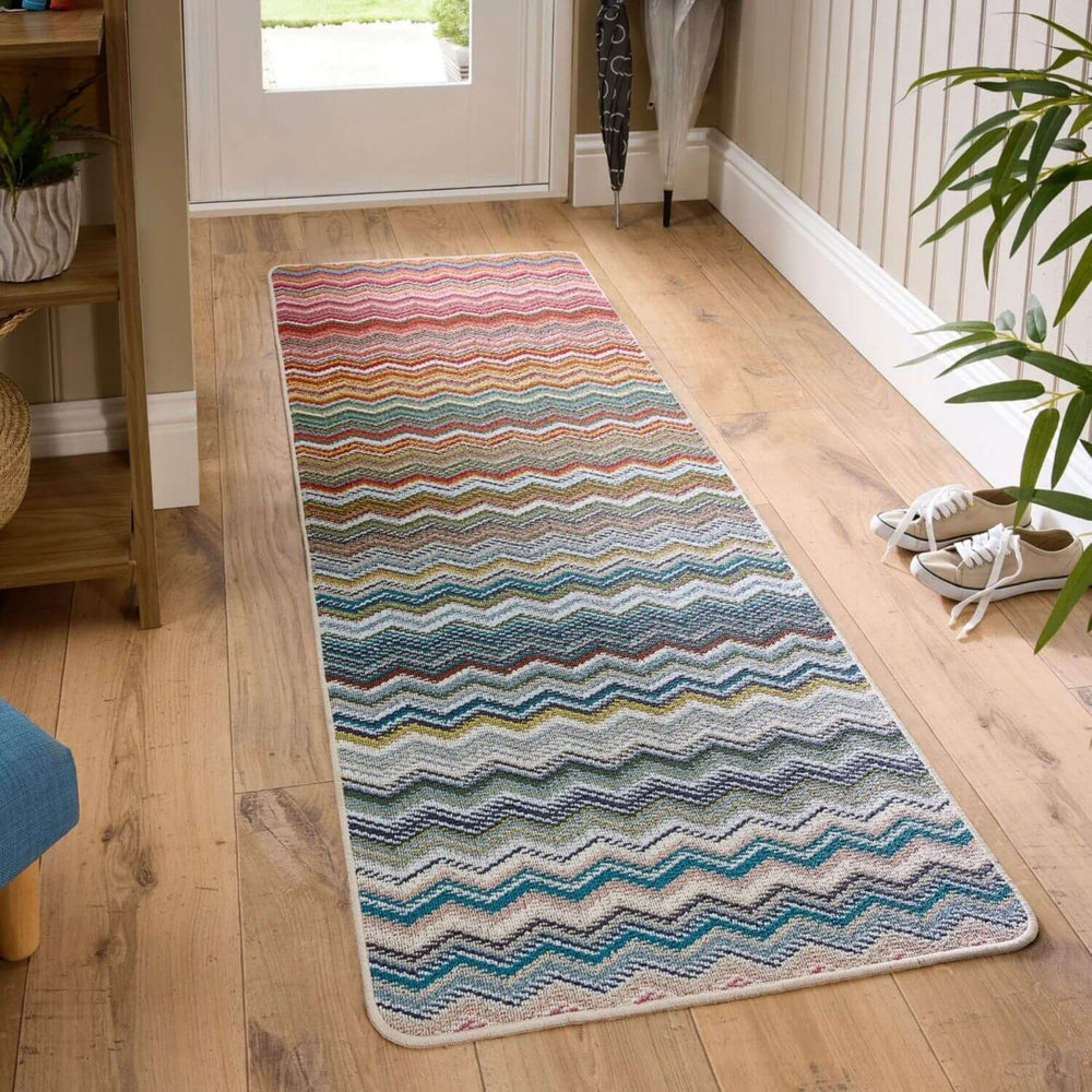 The Rugs Washable Indoor Mat Stripe Design | Durable Runner