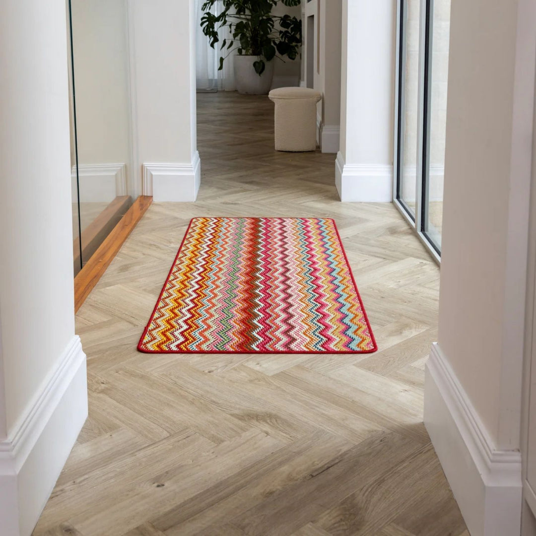 The Rugs Candy Washable Indoor Mat: Stylish Chevron Design