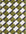 Geometric patterned rug with green, white, and black squares