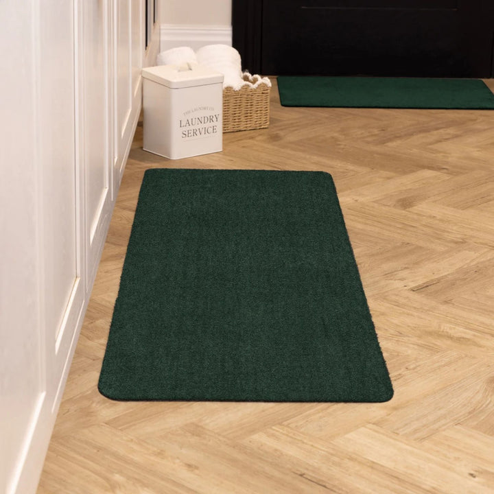 Eco-Friendly Soft Washable Green Mat and Runner