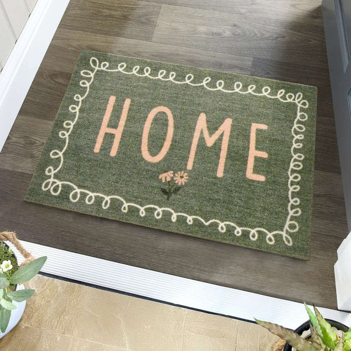 Washable Floral Indoor Mats