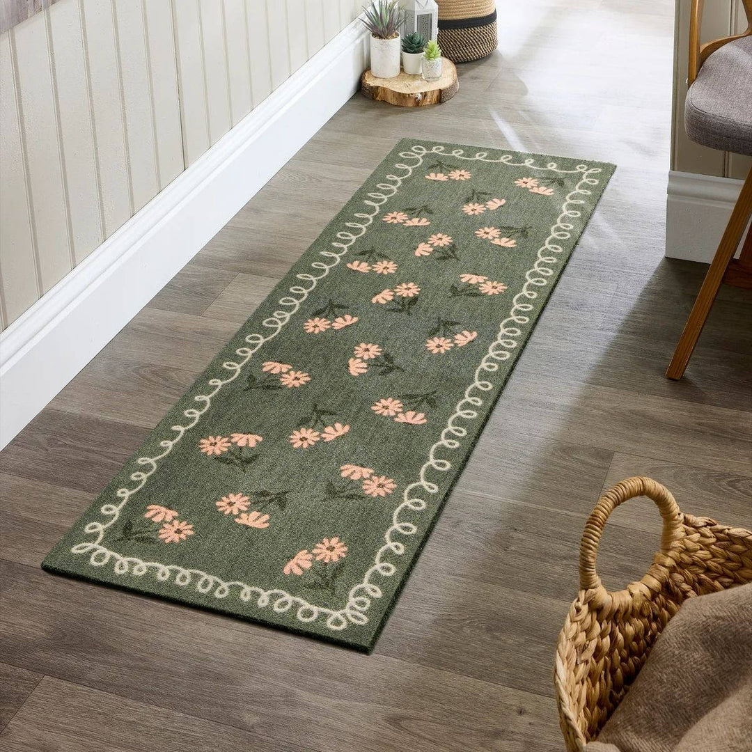 Washable Floral Indoor Mats