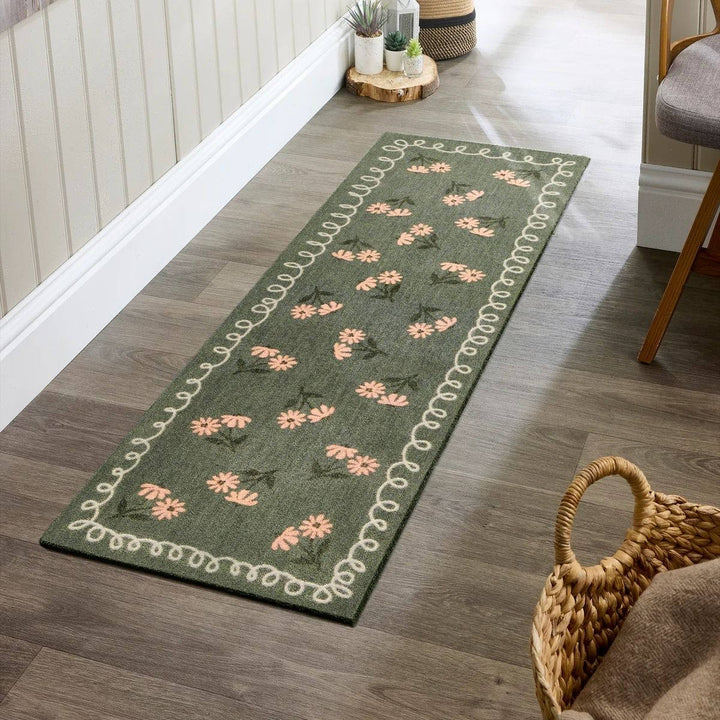 Washable Floral Indoor Mats