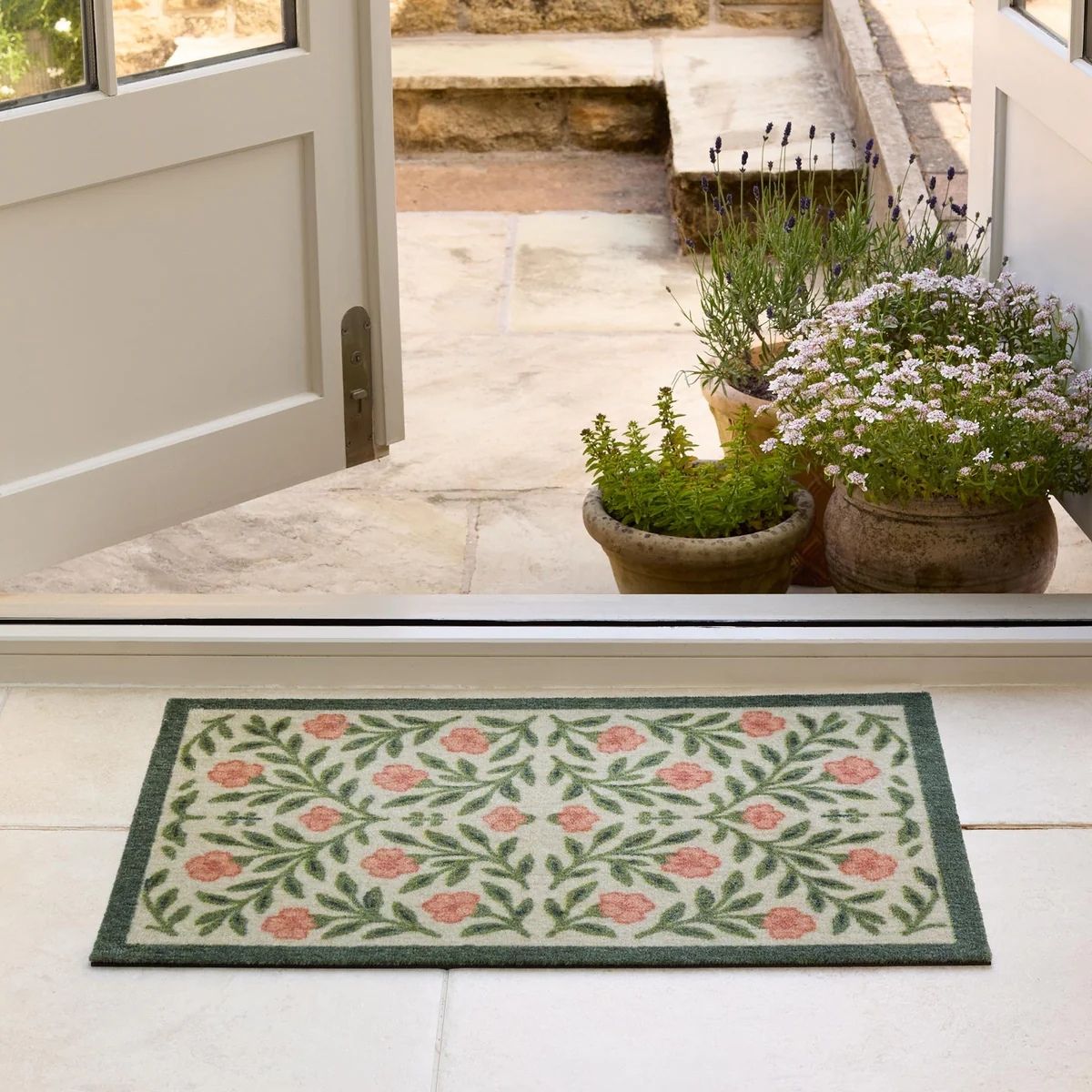 The Rugs Quality Washable Floral Indoor Mats | Durable
