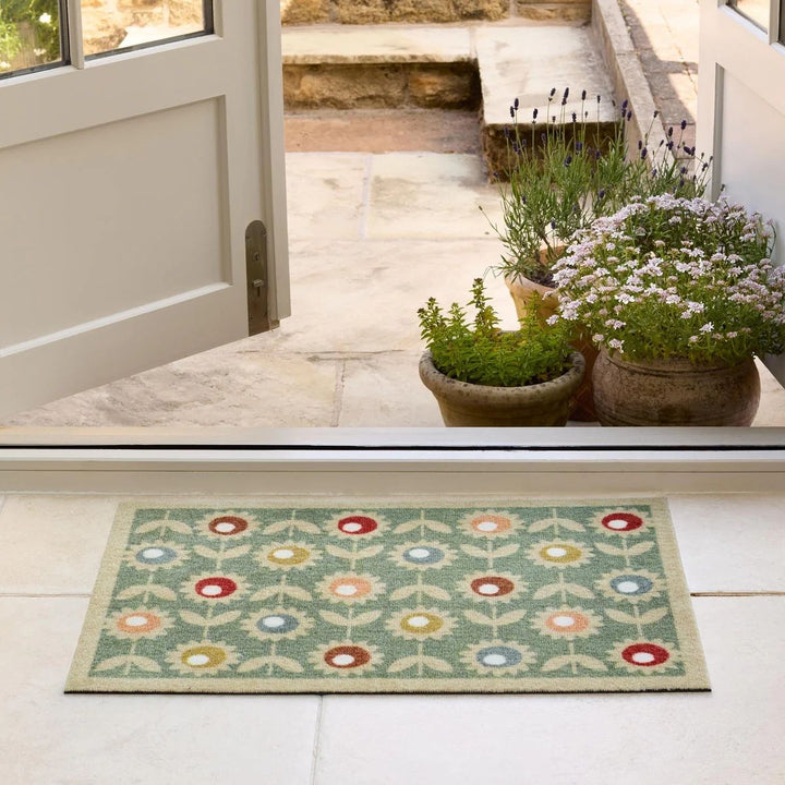 Washable Floral Indoor Mats