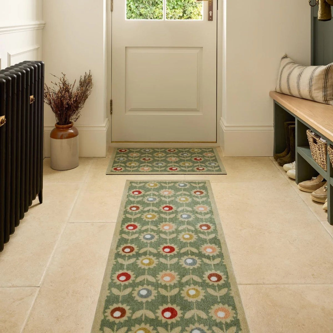Washable Floral Indoor Mats