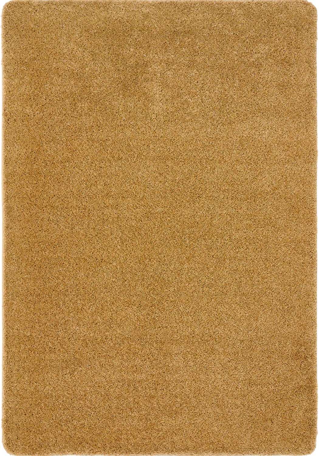 Washable Ochre Shaggy Rug |Stain-Resistant & Family-Friendly
