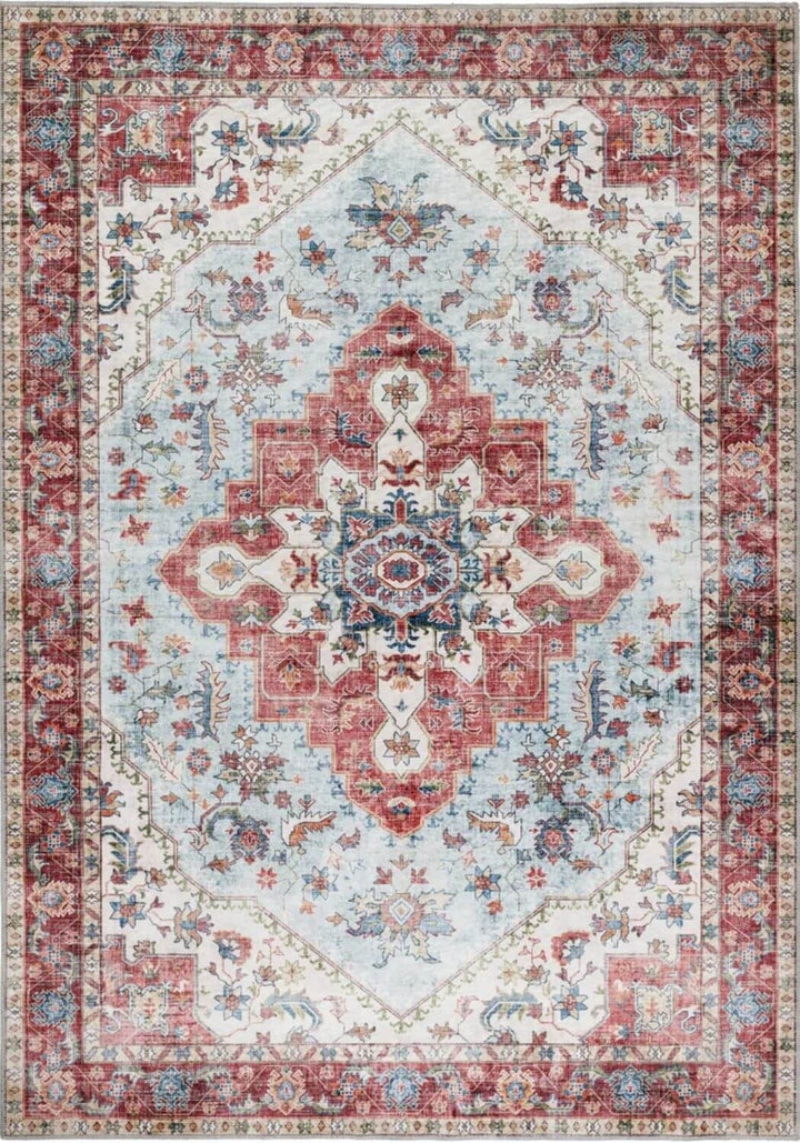 The Rugs Washable Rug Eterna Red: Vintage Style - Easy Care