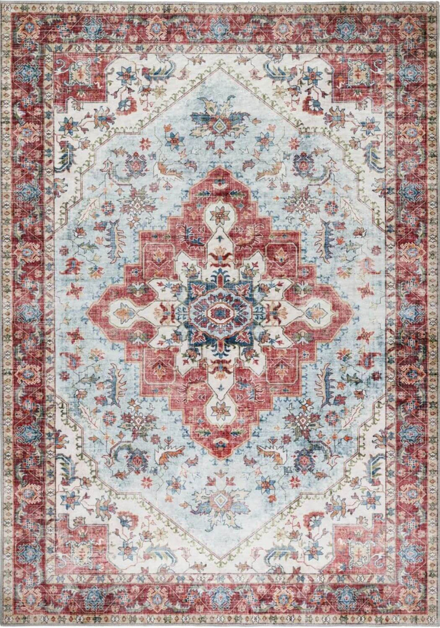 The Rugs Washable Rug Eterna Red: Vintage Style - Easy Care