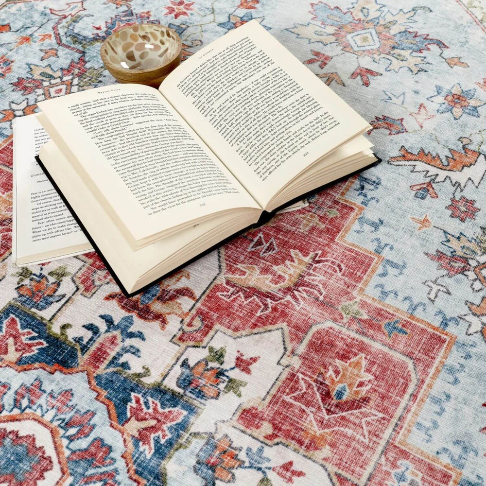 The Rugs Washable Rug Eterna Red: Vintage Style - Easy Care