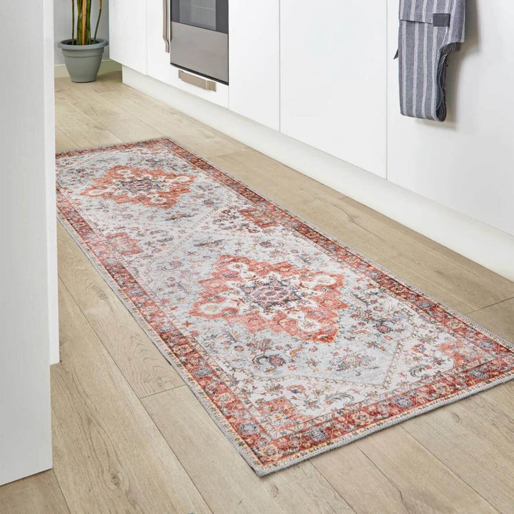The Rugs Washable Rug Eterna Red: Vintage Style - Easy Care