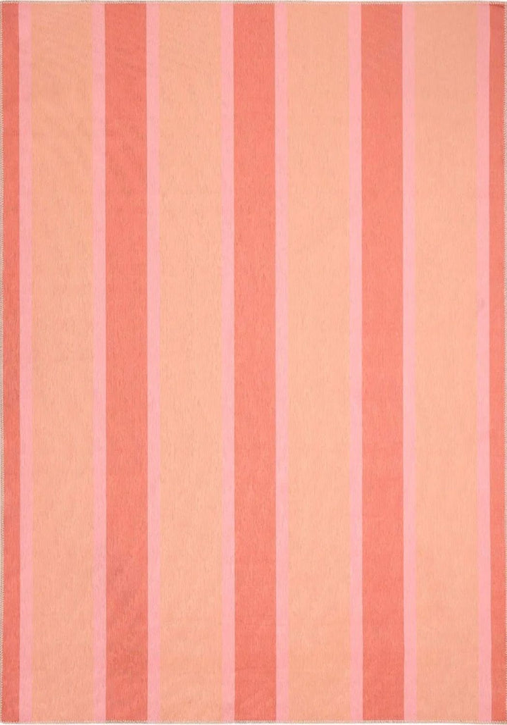 Striped pattern with vertical pink and orange stripes on a light pink background