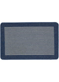 Washable Striped Blue Mat or Runner