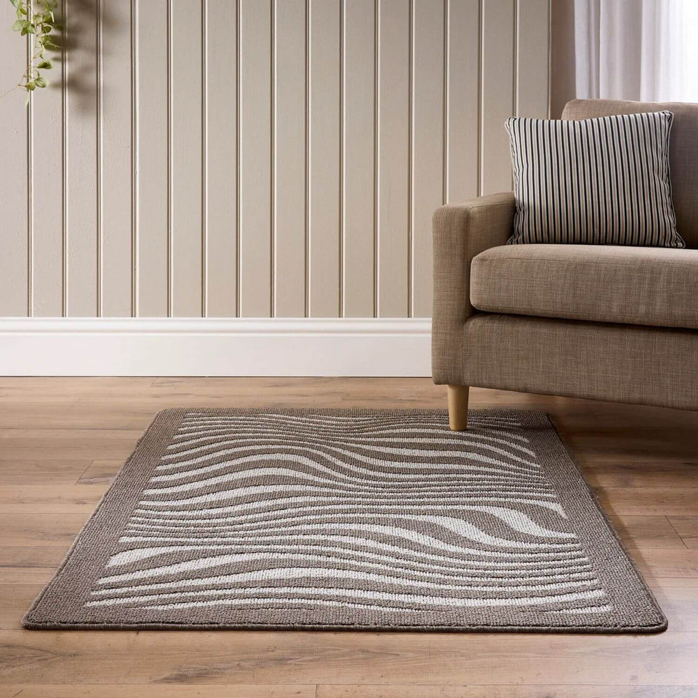 Waves Patterned Washable Mat and Runner Non-Slip | THE RUGS