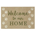 Washable Pet Welcome Paws Mat