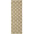 Beige rug with white paw print pattern on a plain background