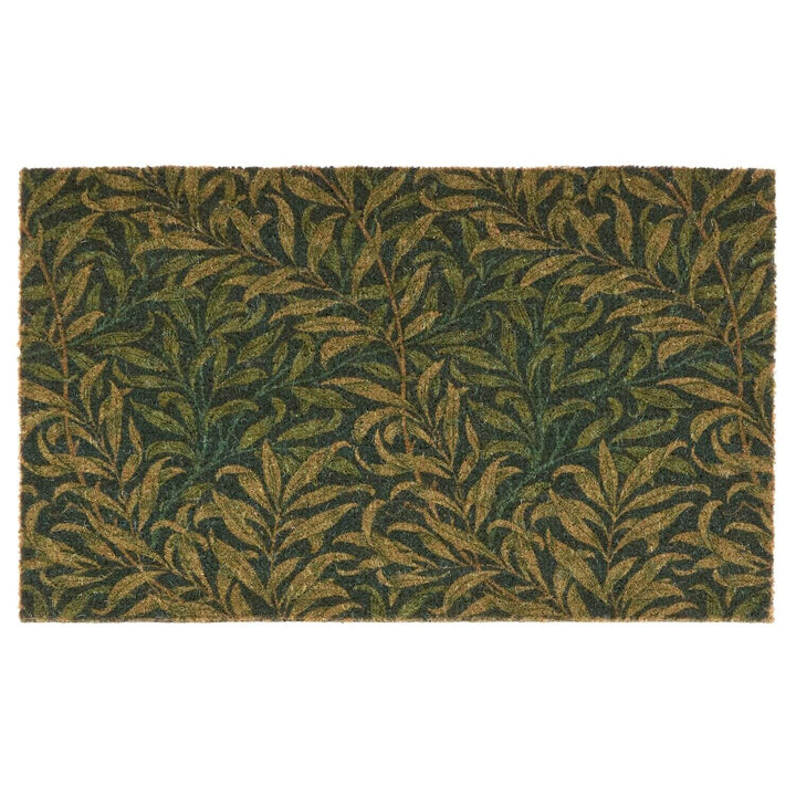 Doormat with leaf pattern on a white background