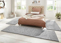 Tufted Wool-Look 3 pcs Grey Rug Set