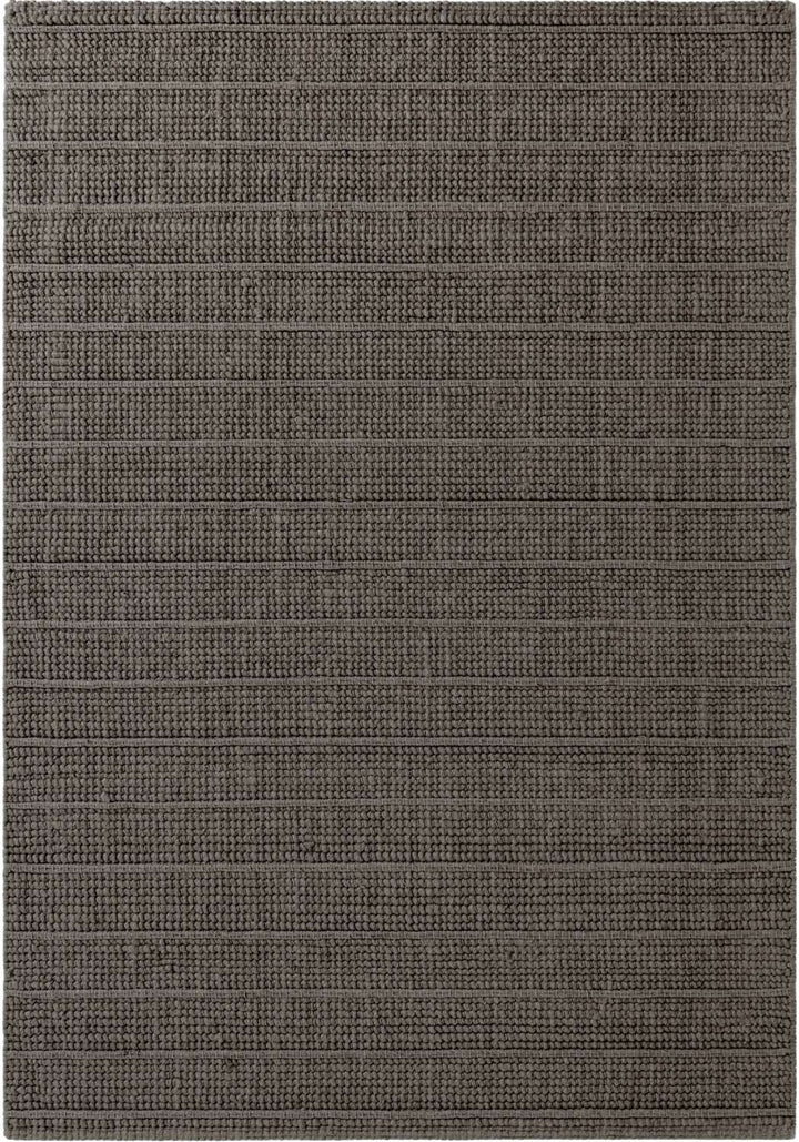 Textured gray rug with a subtle pattern