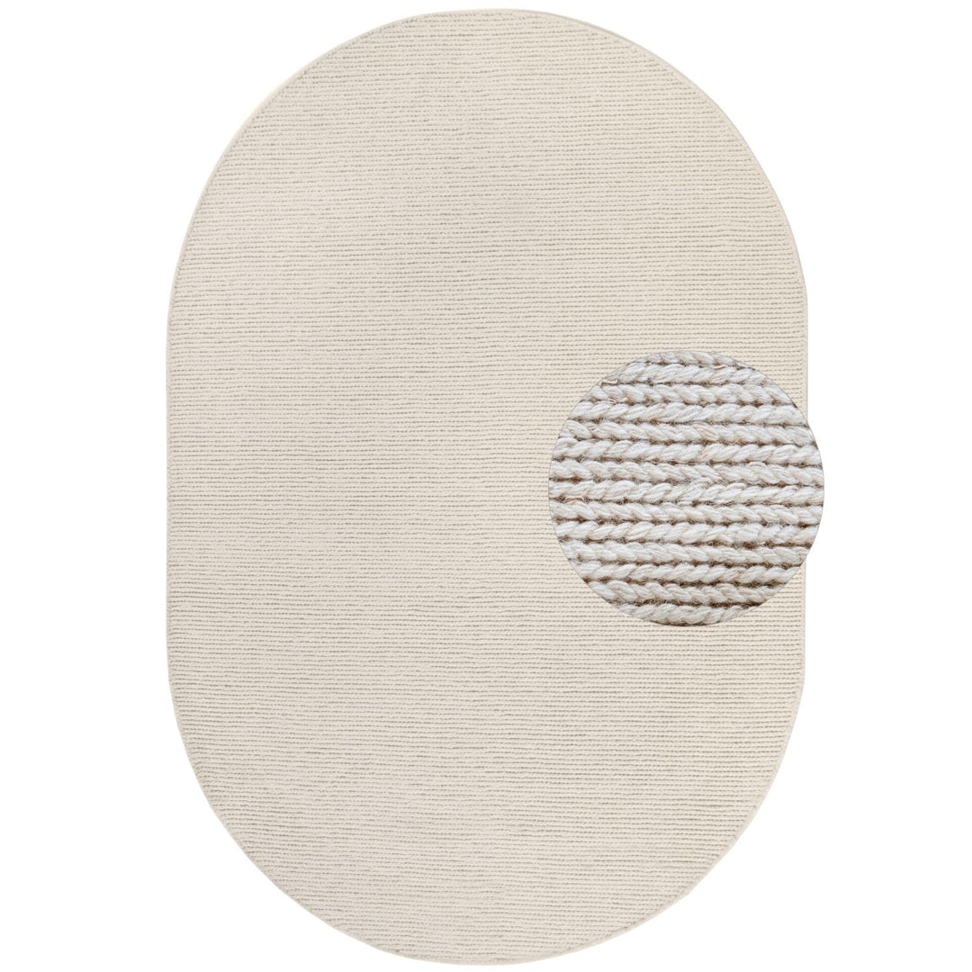 Wool White Rug, long-lasting, easy to clean, eco-friendly, hand-woven rug.