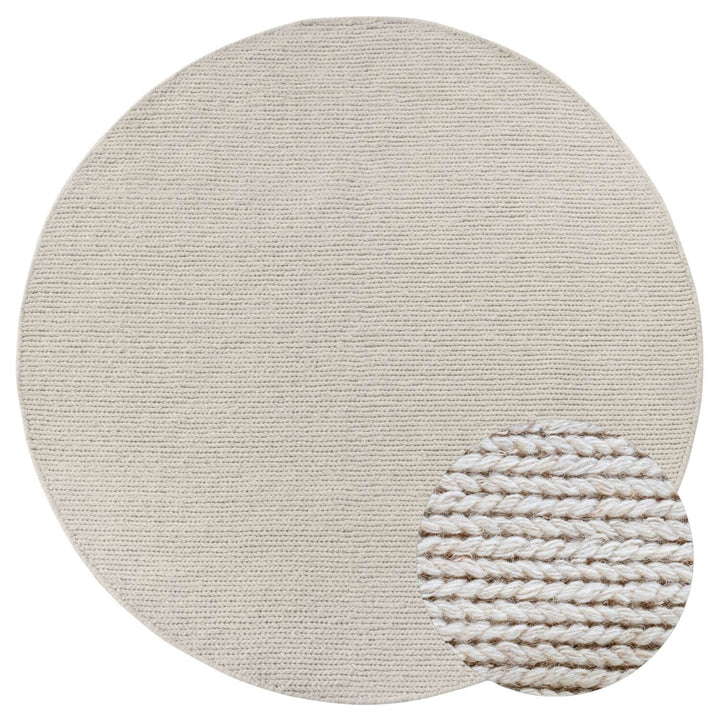 Wool White Rug, long-lasting, easy to clean, eco-friendly, hand-woven rug.