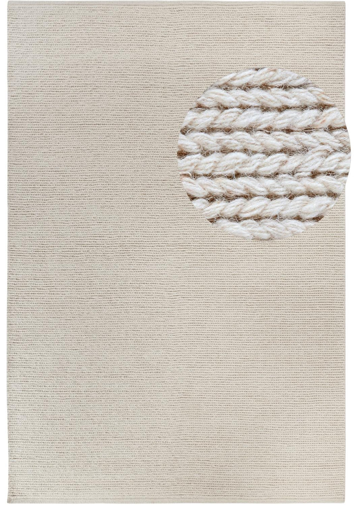 Wool White Rug, long-lasting, easy to clean, eco-friendly, hand-woven rug.
