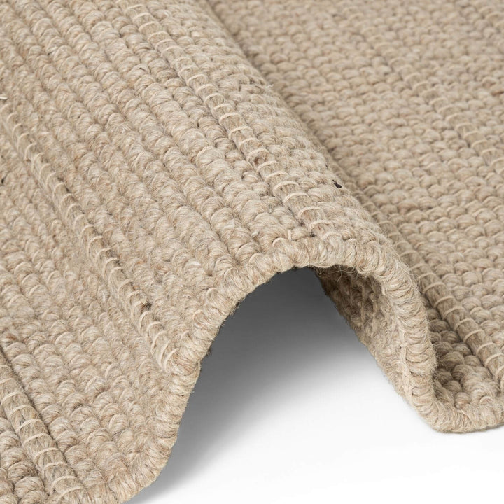 Camden Wool Parker Rug Beige High-quality, textured design, durable pile.