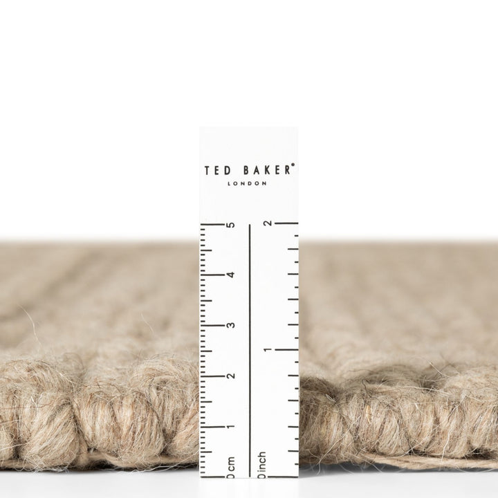 Camden Wool Parker Rug Beige High-quality, textured design, durable pile.