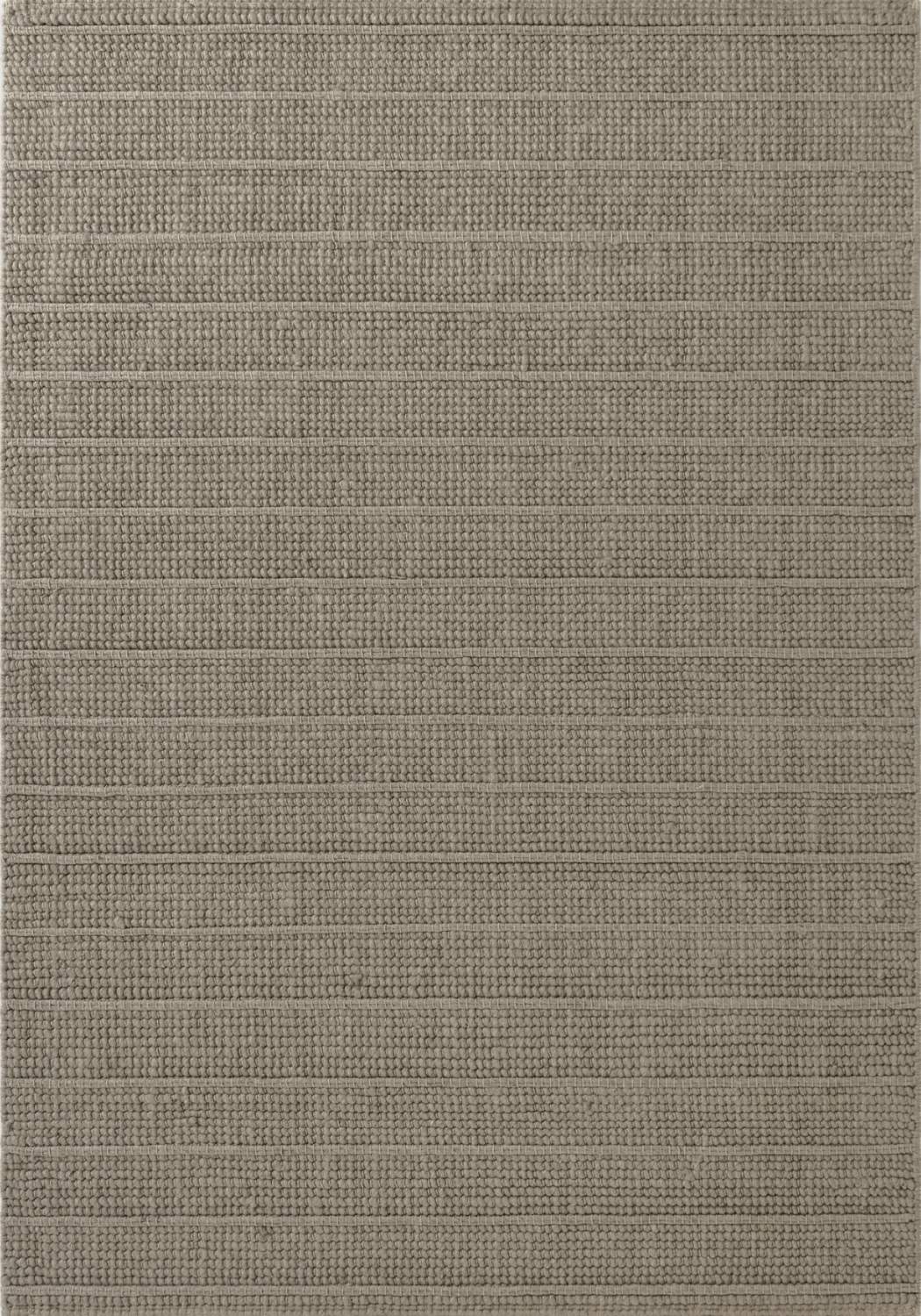 Camden Wool Parker Rug Grey, heat-insulting, striped textured design.