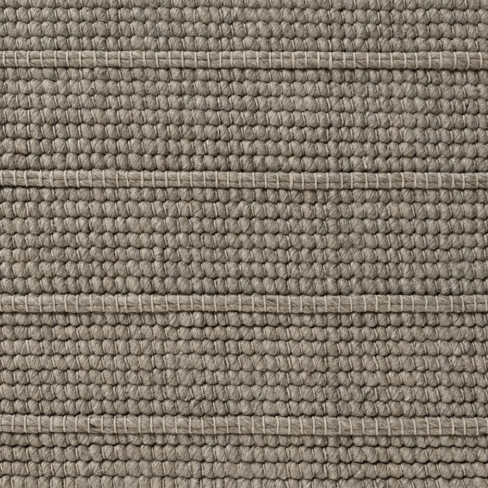 Camden Wool Parker Rug Grey, heat-insulting, striped textured design.
