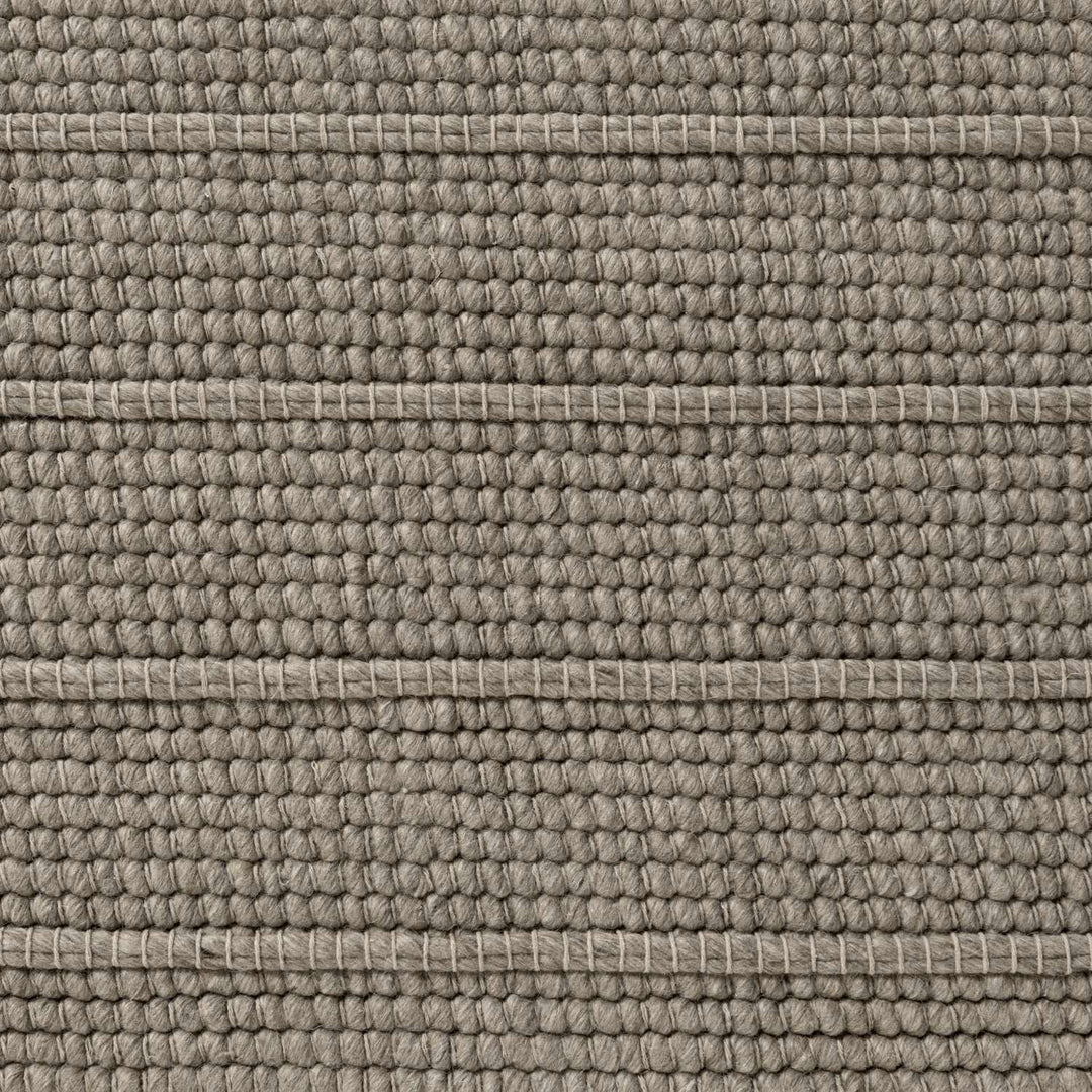 Camden Wool Parker Rug Grey, heat-insulting, striped textured design.