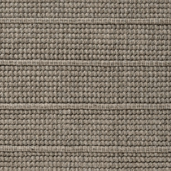 Camden Wool Parker Rug Grey, heat-insulting, striped textured design.