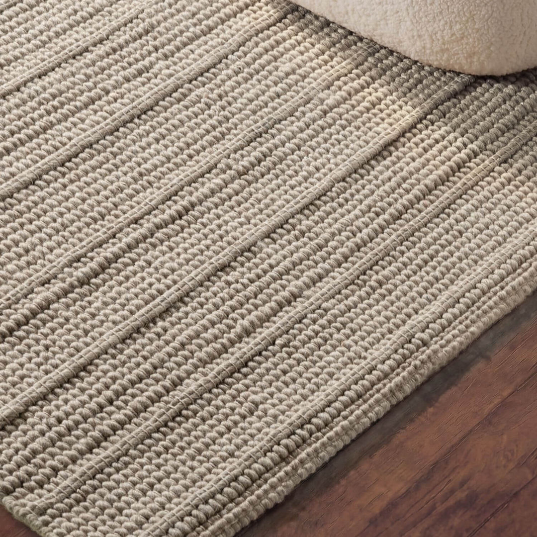Camden Wool Parker Rug Natural White, hand-woven, ideal for every room.