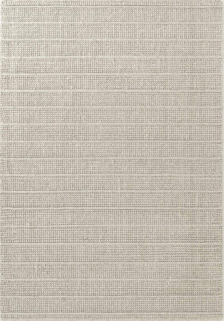 Camden Wool Parker Rug Natural White, hand-woven, ideal for every room.