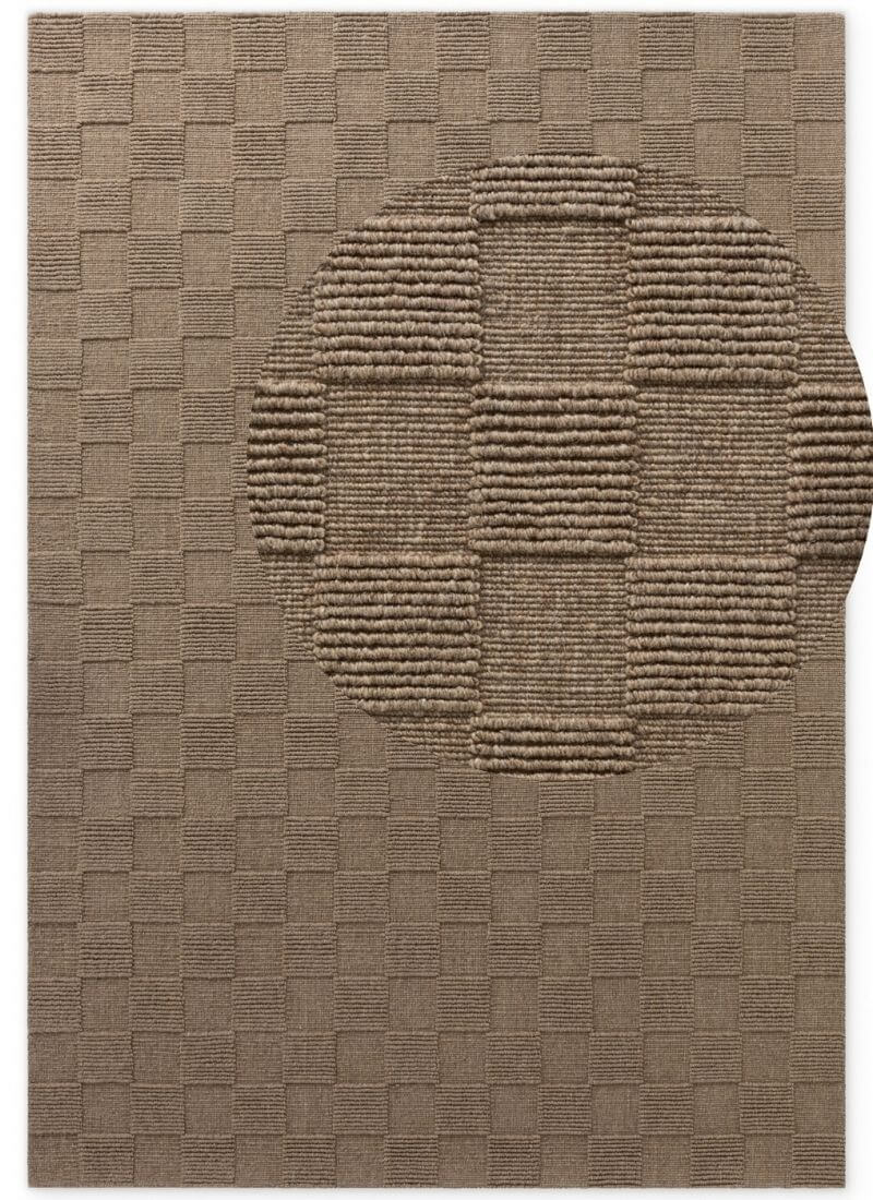 Scala Handwoven Wool Rug – Checkered Design
