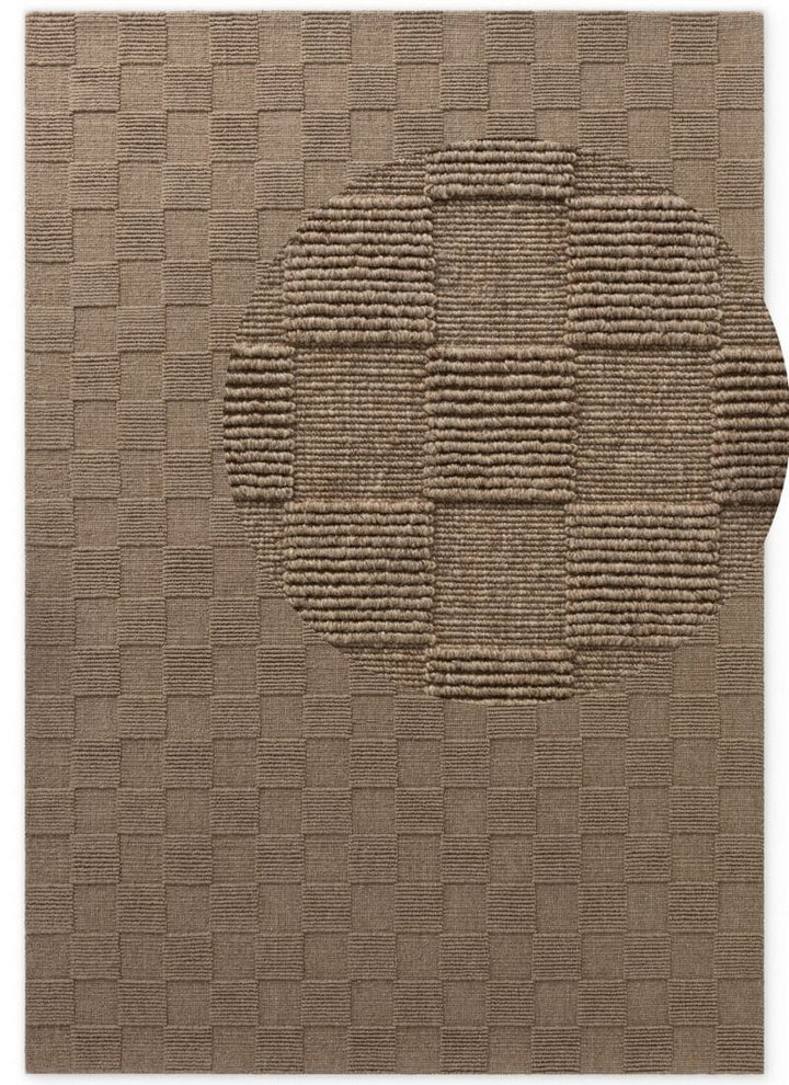 Scala Handwoven Wool Rug – Checkered Design