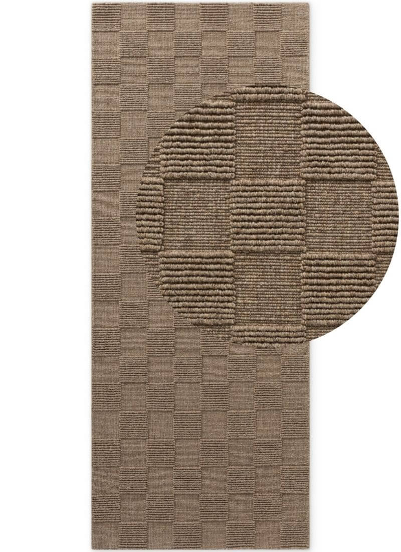 Scala Handwoven Wool Rug – Checkered Design