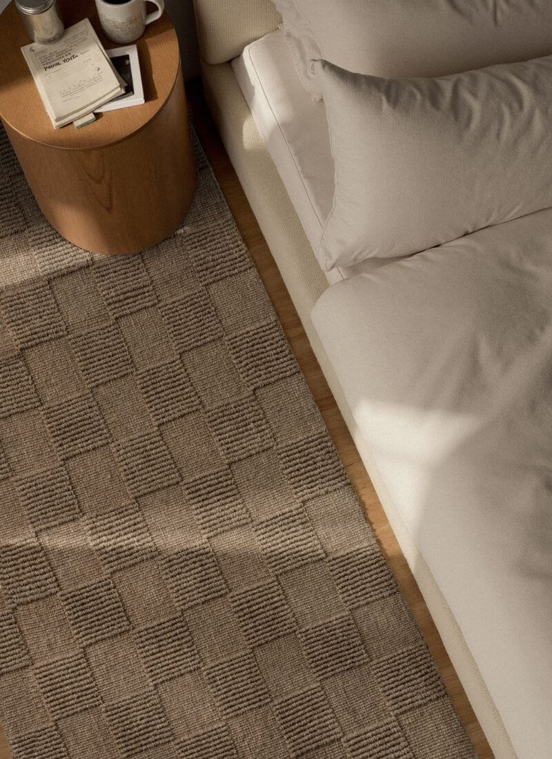 Scala Handwoven Wool Rug – Checkered Design