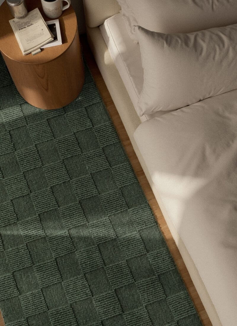 Scala Handwoven Wool Rug – Checkered Design