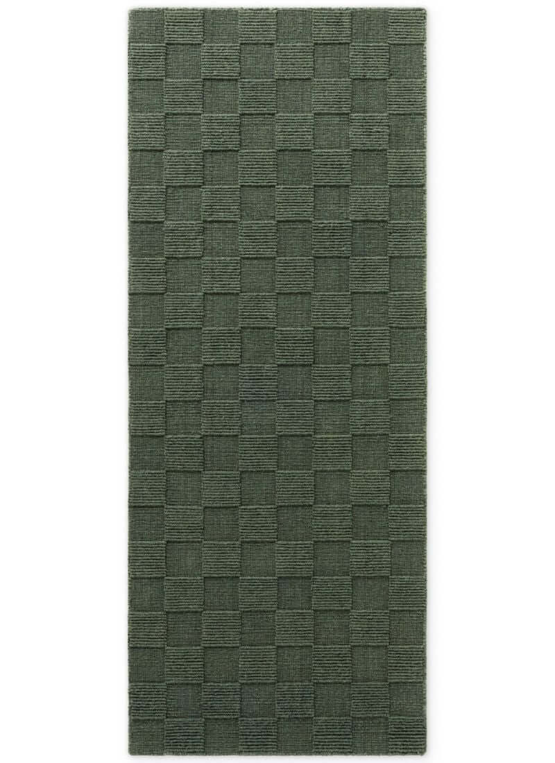 Scala Handwoven Wool Rug – Checkered Design