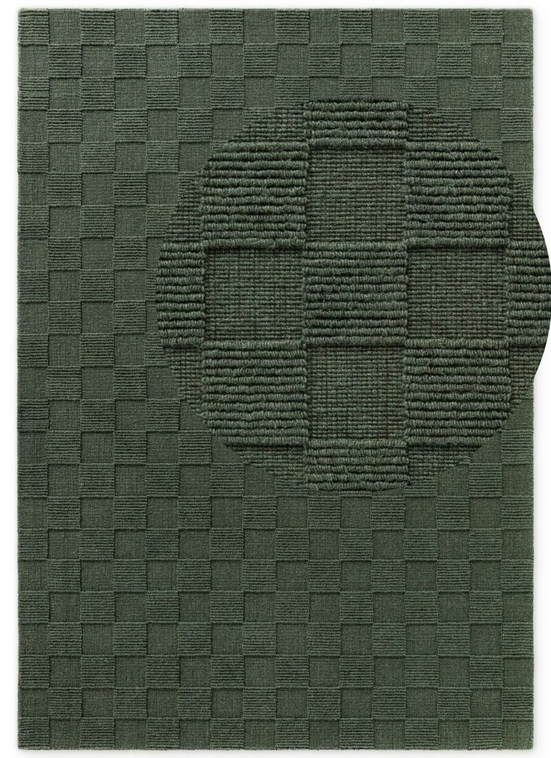 Scala Handwoven Wool Rug – Checkered Design